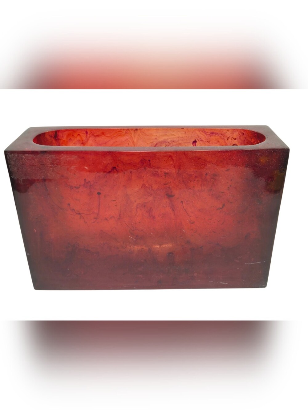 Modern Acrylic Rectangular Vase by Studio Nova 1980's